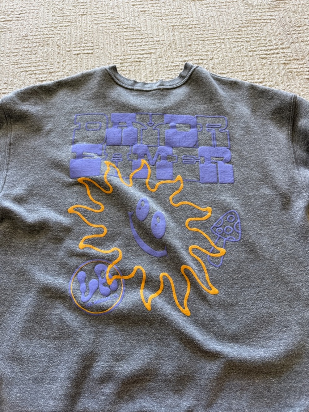 Daydreamer Purple Yellow Sun Crewneck Sweatshirt